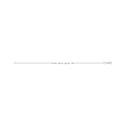 Bracelet en argent rhodié