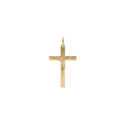 Pendentif Jésus sur croix grand modèle en vermeil