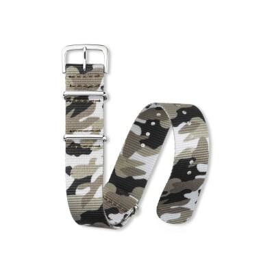 Bracelet montre Rochet Nato en nato camouflage gris - 18mm