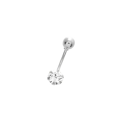 Piercing de nombril en or blanc
