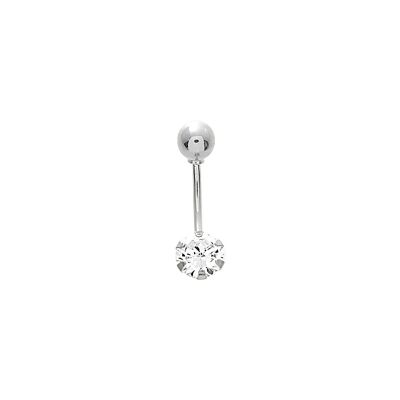 Piercing de nombril en or blanc