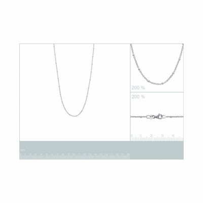 Chaîne en argent, longueur de 38cm