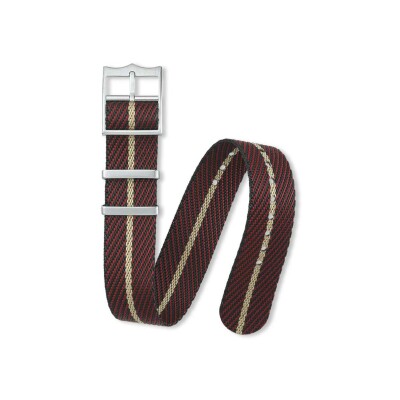 Bracelet montre Rochet Nato en nato bordeaux et beige - 20mm