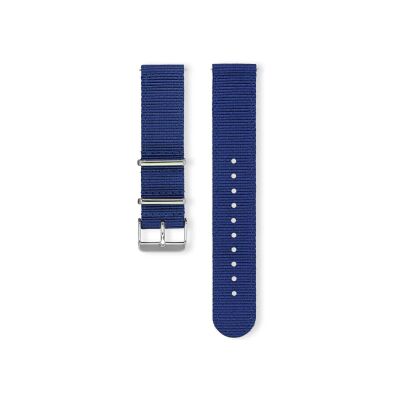Bracelet montre Rochet Field en nylon marine, anse d'clic - 20mm