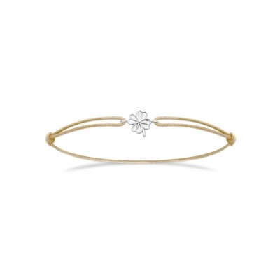 Bracelet cordon en argent rhodié