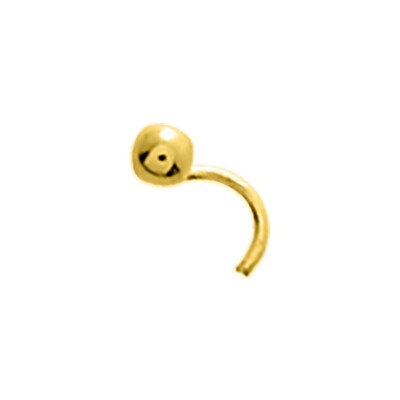 Piercing de nez boule en or jaune
