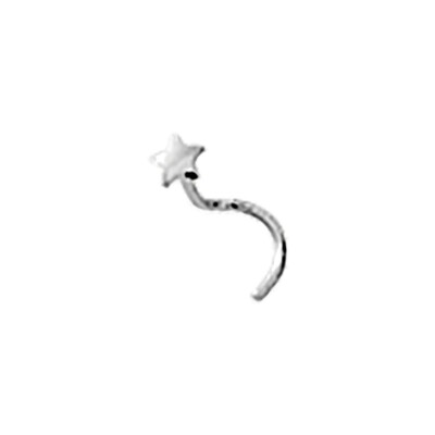 Piercing de nez en or blanc