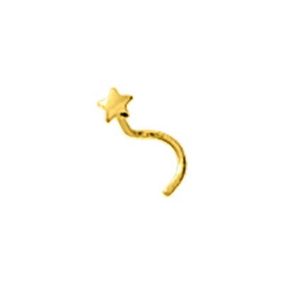 Piercing de nez étoile en or jaune