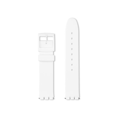 Bracelet montre Rochet Waco en plastique blanc, anse s - 17mm