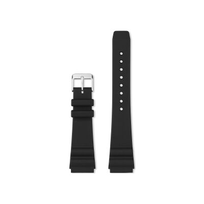 Bracelet montre Rochet Sierra en silicone noir - 20mm