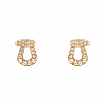 Boucles d'oreilles FRED Force 10 en or jaune et diamants