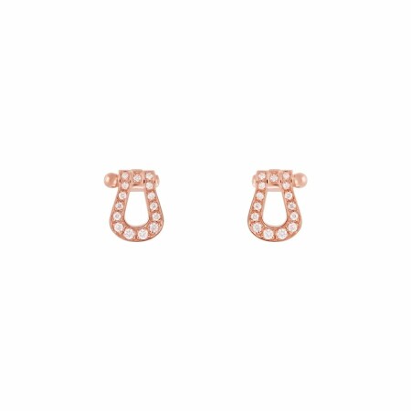 Boucles d'oreilles FRED Force 10 en or rose et diamants