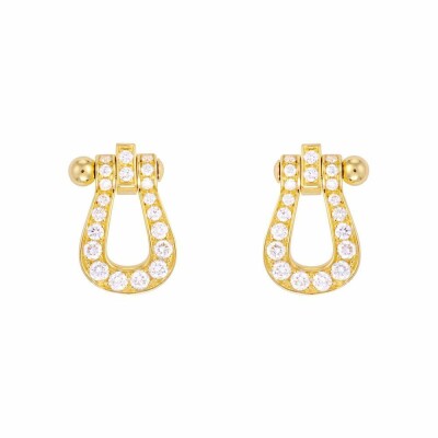 Boucles d'oreilles FRED Force 10 en or jaune et diamants