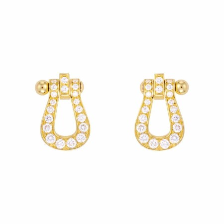 Boucles d'oreilles FRED Force 10 en or jaune et diamants