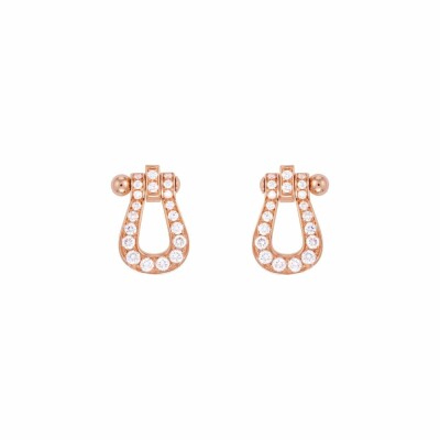 FRED Force 10 earrings, rose gold, diamonds