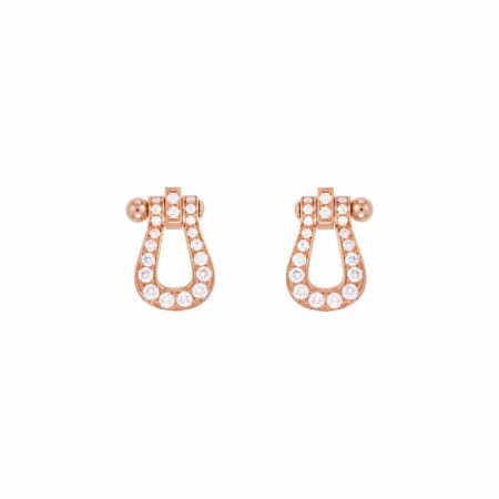 FRED Force 10 earrings, rose gold, diamonds