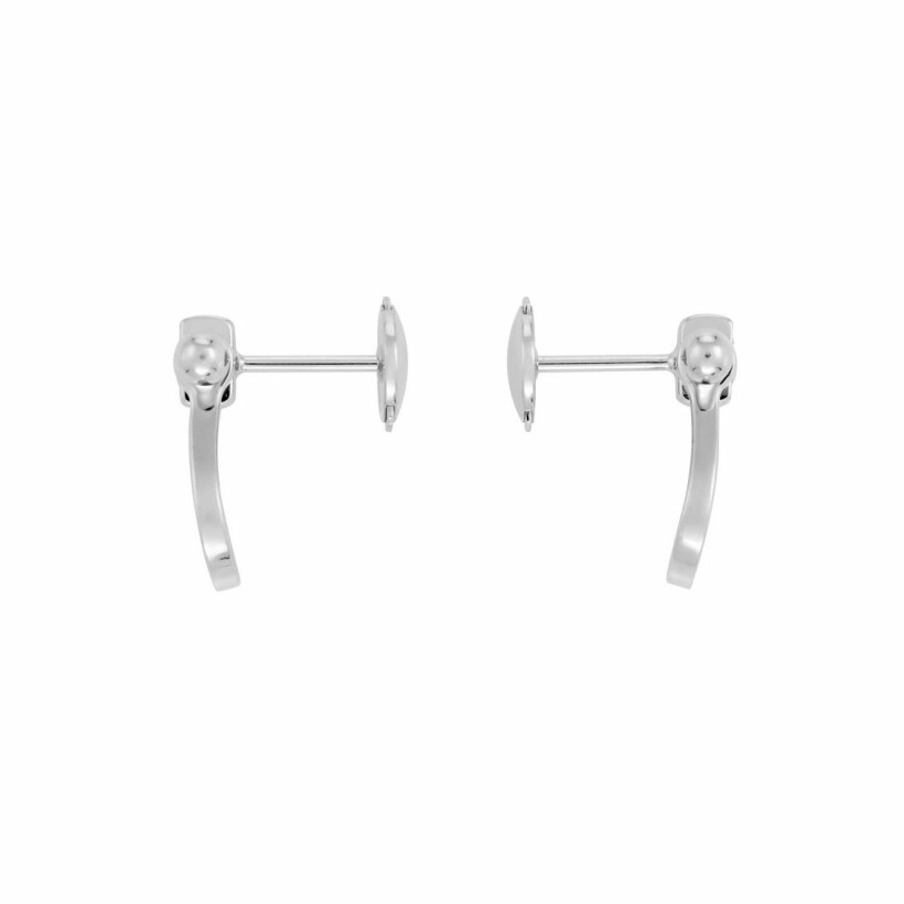 FRED Force 10 earrings, white gold and 40 diamonds