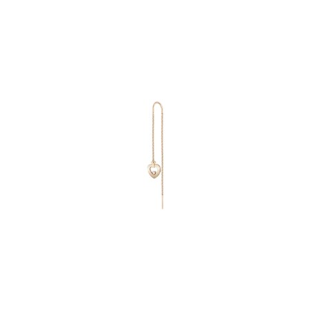 FRED Pretty Woman long single earring, rose gold set with a diamond