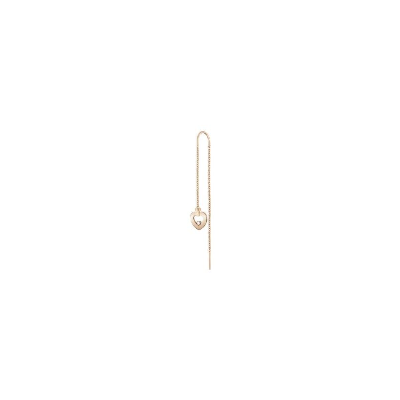 FRED Pretty Woman long single earring, rose gold set with a diamond