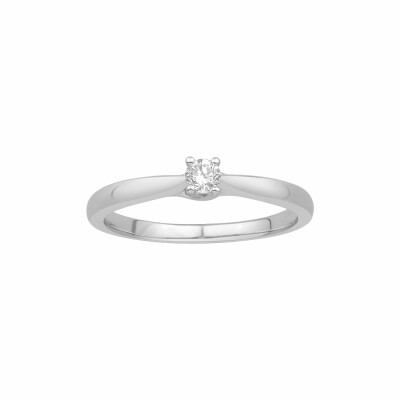 Bague en or blanc et diamant de 0.12ct 