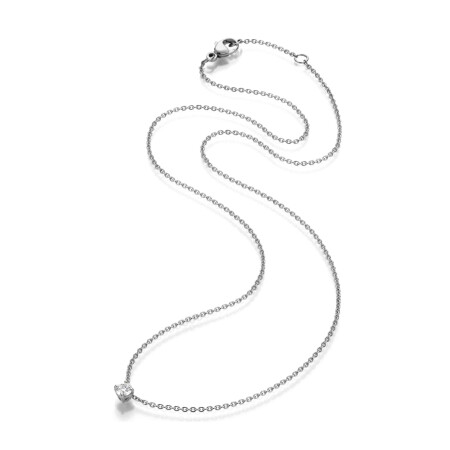 Collier en or blanc et diamant de 0.15ct