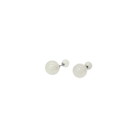 Boucles d'oreilles Isabelle Barrier en argent et quartz