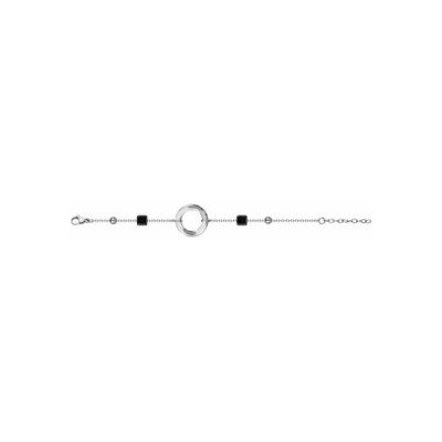 Bracelet Ceranity motif cercle en céramique et acier