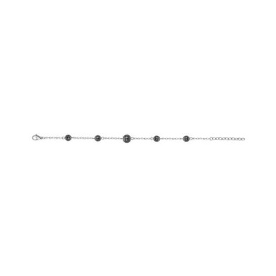 Bracelet souple multi-motifs Ceranity en acier et céramique