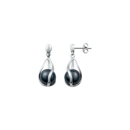 Boucles d'oreilles pendantes Ceranity en céramique et acier