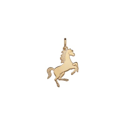 Pendentif cheval cabré en plaqué or