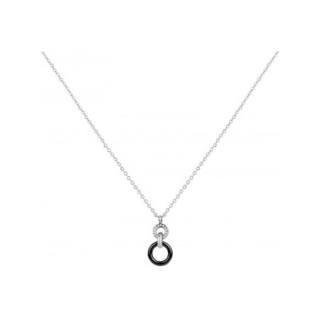 Collier Ceranity motif cercle en céramique et acier