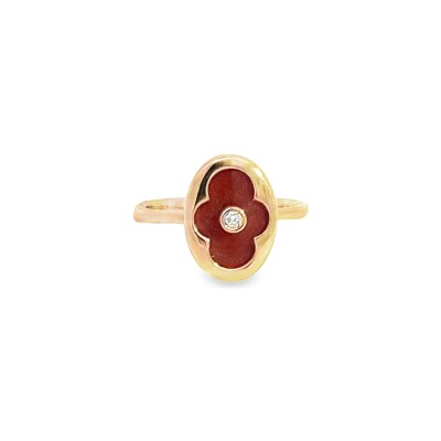 Bague en or rose et diamant