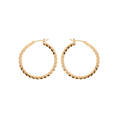 Boucles d'oreilles créoles torsadées en plaqué or