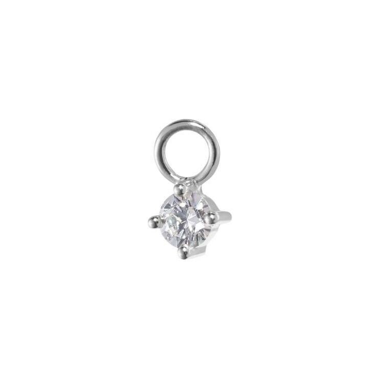 Solitaire Charm RedLine en or blanc et diamant