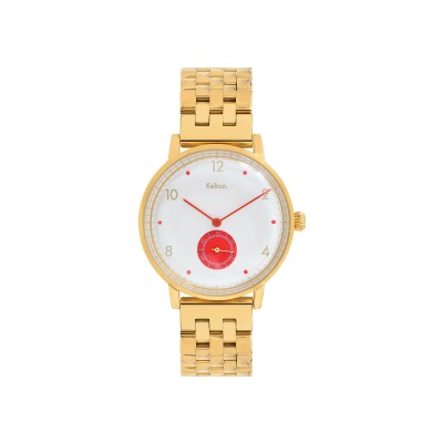 Montre Kelton Villa gold rouge