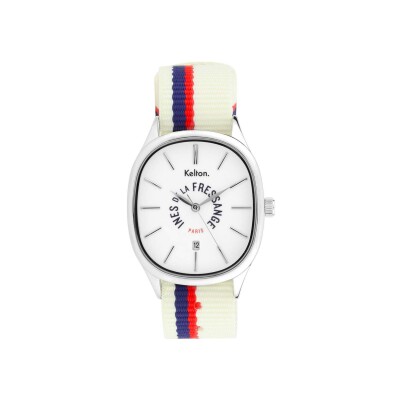 Montre Kelton x Ines de la Fressange Grande Colorama Sport Écru