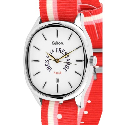 Montre Kelton x Ines de la Fressange Colorama Grande Rouge-rose