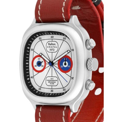 Kelton x Chapal Chronograph 1972 Watch - Sky Red & Blue