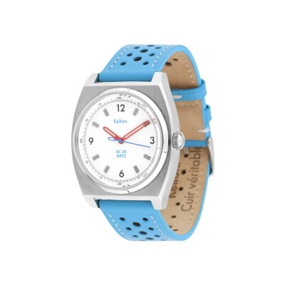 Kelton RC24 Quartz White Watch – Blue Strap