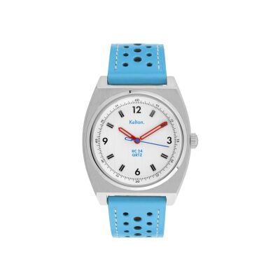 Montre Kelton RC24 Quartz Blanche – Bracelet Bleu
