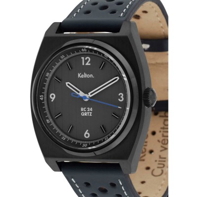 Montre Kelton RC24 Quartz noire – Bracelet Navy
