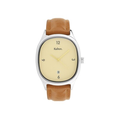 Montre Kelton Grande Colorama crème marron