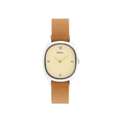 Montre Kelton Colorama Crème - Marron
