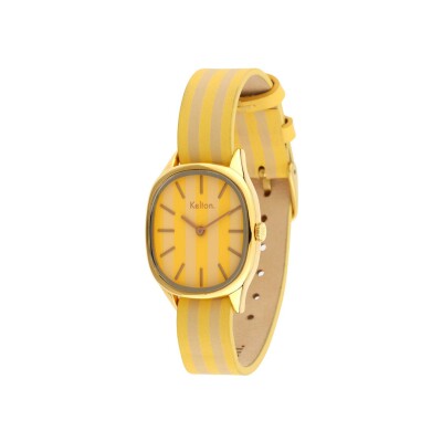 Montre Kelton Colorama Citron - Noisette
