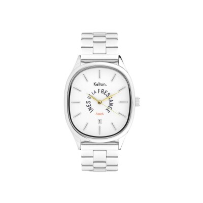 Montre Grande Colorama Kelton x Ines de la Fressange Paris acier - Silver
