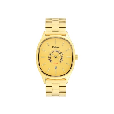 Montre Grande Colorama Kelton x Ines de la Fressange Paris acier - Gold

