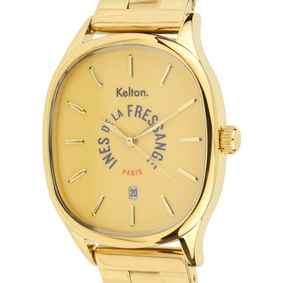 Montre Grande Colorama Kelton x Ines de la Fressange Paris acier - Gold
