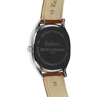 Montre Grande Colorama Kelton x Ines de la Fressange Paris acier - Camel
