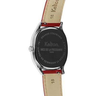 Montre Grande Colorama Kelton x Ines de la Fressange Paris acier - Red
