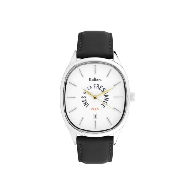 Montre Grande Colorama Kelton x Ines de la Fressange Paris acier - Noir
